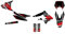 Deco-Set Moto Cross Derbi X-Treme 50 von 2010 bis 2017 Comics, Rot