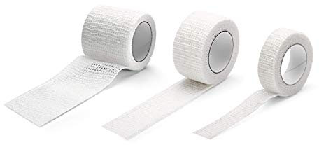 Zehenbinde Rinki - Davartis Zehen Verband fixieren, elastisch, fixierend, selbstklebend, Zeh verbinden - Latexfrei (3er Mix Zehenbinde Rinki - 1,5cm+2,5cm+4,0cm / 4m)