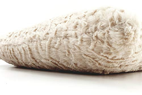 PTMD Kissenbezug Fellimitat Dekokissen Couch Kissenhüllen ohne Füllung 40 cm (Beige)