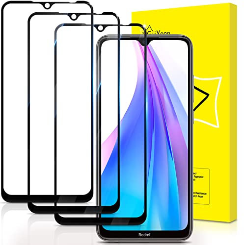 GiiYoon-3 Piezas Protector de Pantalla para Xiaomi Redmi Note 8T Cristal Templado,[Sin Burbujas] [Cobertura Completa] [9H Dureza] Vidrio Templado HD Protector Pantalla para Xiaomi Redmi Note 8T