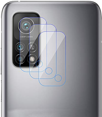NOKOER Kamera Glas Schutzfolie Kompatibel für Xiaomi Mi 10T/10T Pro, [3 Stück] Ultradünnes Gehärtetes 2.5D Kamera Schutzglas, 360 Grad Schutzkamera- Transparent