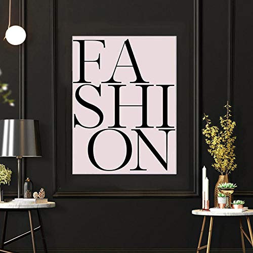 CloudShang Mode Mädchen Zimmer Dekor Poster Abstrakt Minimalist Retro Vogue Zitat Wand Bilder Kunstdrucke einfachen Stil Bild Schlafzimmer D13191 50x70cm/Kein Rahmen
