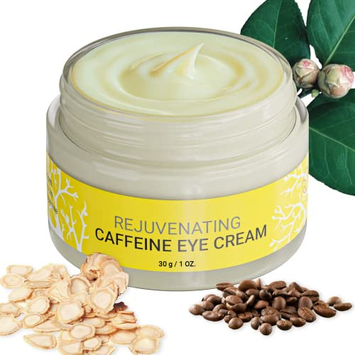 Koffein-Augencreme mit Ginseng gegen Augenringe, Schwellungen und Falten - Anti-Aging-Behandlung für Tränensäcke und feine Linien, für Männer und Frauen - In San Francisco formuliert