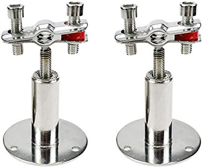 Savagrow 2pcs Stainless Steel Ceiling Mount Pipe Support Wall Mount Adjustable Pipe Support Clamp for Dia 8-10mm(0.3-0.4inch)