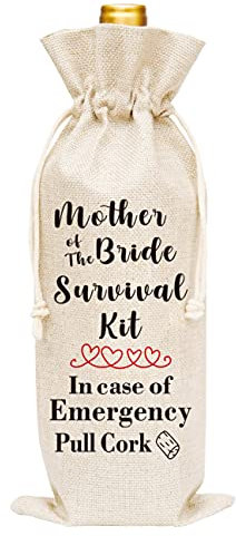 Huastatewolf Sac cadeau pour bouteille de vin en toile de jute pour fête de mariage, fête d'engagement, cadeaux de fête, 1 sac à vin (A33)