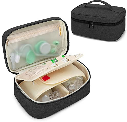 BAFASO Wearable Breast Pump Bag Compatible with Willow and Elvie Breast Pump, Case for Wearable Breast Pump and Extra Parts (Patent Pending), Black