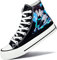 Roffatide Anime Demon Slayer Zapatillas Altas de Lona Zapatos Planos Estampados Zapatos de Skate con Cordones Talla Unisex Negro A 43