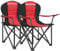 SONGMICS Campingstuhl, 2er Set, klappbar, Klappstuhl, bequemer mit Schaumstoff gepolsterter Sitz, mit Flaschenhalter, hoch belastbar, max. Belastbarkeit 250 kg, Outdoor-Stuhl, rot GCB06BK02