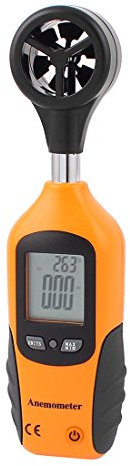 Ruilogod Écran LCD sensible numérique Girouette anémomètre Thermomètre Vane capteur