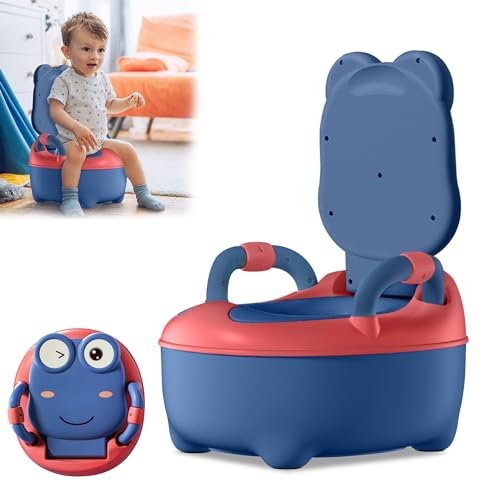 YRHome Vasino per bambini, con schienale, maniglie, contenitore rimovibile (tipo A, blu)