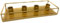 Metall Kerzenständer 24 x 10 cm für 4 Stabkerzen, Stabkerzen-Halter Advent Kerzentablett für Stabkerzen in Matt Gold