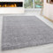 Miovani Hochflor Teppich 140x200 cm Hellgrau - Besonders weicher Shaggy Teppich in vielen Farben & Größen für Dein gemütliches Zuhause - Teppich Wohnzimmer & Schlafzimmer