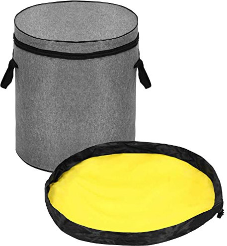 SPRINGOS Kinder Spielzeugtasche Aufbewahrungsbeutel Aufräumsack mit Matte und Deckel 43 Liter Großes Spielzeugsack