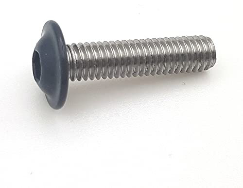 Metallschrauben M4 x 12 mm RAL 7016 Anthrazitgrau Linsenkopf Innensechskant mit Sockel Edelstahl A2 100 Stück
