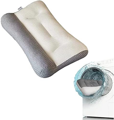 Japanisches ergonomisches Kissen, Super ergonomisches Kissen, Einstellbare Ergonomie Kontur Orthopädisches Bettkissen, Geeignet für Seiten-, Rücken- und Bauchschläfer,Grau,2pcs