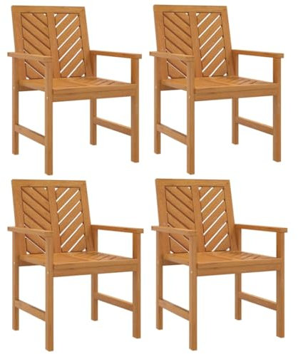 vidaXL Garten-Essstühle 4 STK. Massivholz Akazie