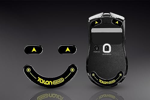TALONGAMES Curved Edges Ultra Strong Glass Mouse Feet Skates For Razer Viper V2 Pro Gaming Mouse Feet Replacement, Super Smooth Glide Fast and Durable Sole (Black)