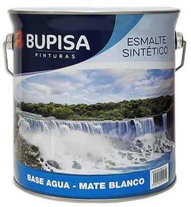Bupisa Esmalte Al Agua Mate Blanco 4 Lt