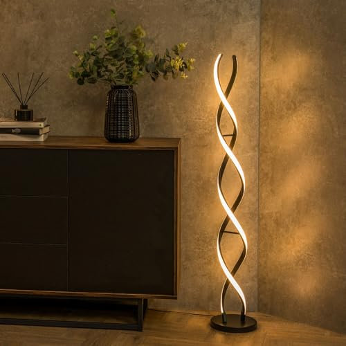 ValueLights | Matt Black Double Twist Floor Lamp | Floor Lamps & Torchieres, Home Décor & Improvement Essential