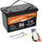 Shentec Lifepo4 150Ah Batteria auto Bluetooth LiFePO4 Batteria al litio a ciclo profondo da 150A BMS integrata, 8000+ cicli, per camper, rimorchio solare, barca e campeggio, con display a LED, interru