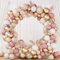 Rosa Gold Luftballons Girlande, 135 Stück Aprikose Rosa Gold Weiß Ballon Girlande Set mit Konfetti Ballon, Rosa Gold Geburtstag Dekoration für Babyparty, Mädchen Frau Happy Birthday Party, Hochzeit