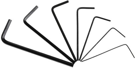 SCOOYEEES 7pcs Sechskantschlüssel 0,7mm bis 3mm Inbusschlüsselsatz, Langlebigem Legiertem Stahl Innensechskantschlüssel für Möbelmontage, Fahrradwartung, InstallationPresch