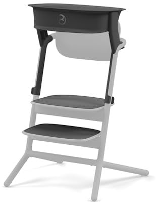 CYBEX Gold LEMO Training Tower Set, Zur Umwandlung des Hochsitzes LEMO in einen Lernturm, 1-5 Jahre (bis zu 25 kg), Inkl. 2 rutschfesten Silikonmatten für Sitzfläche und Fußstütze, Stunning Black