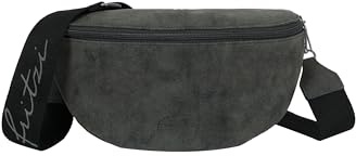 Fritzi Bum Vintage Crossbody Kunstleder Damen Bauchtasche Umhängetasche Festival City vegan 12 x 29 x 9 cm – Schwarz, Rosa, Braun, Mint, Gruen, Grau, Beige, Pink, Blau, Gelb, Rot