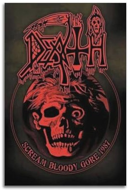 RIOEPURRT Metallposter Death (Metallica), 20,3 x 30,5 cm, Schlafzimmer- und Wohnzimmerdekoration