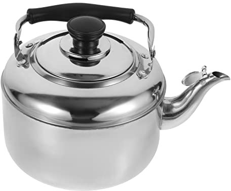 ABOOFAN Stove Top Kettle Tea Kettle Kettle Stainless Stove Top Whistling Tea Kettle 1l Stainless Steel Teapot Fast Boil Water Kettle with Ergonomic Handle Flat Bottom Coffee Pot Camping