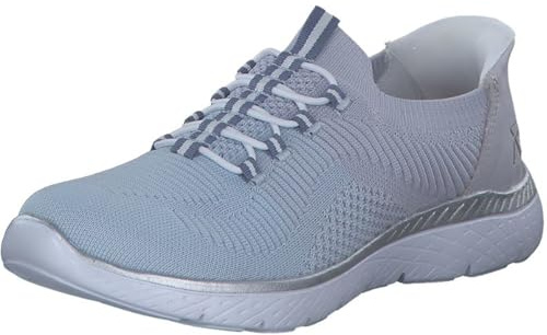 Rieker M5066-80 Damen Slip On Sneaker Textil in Weiss - Gr. 36