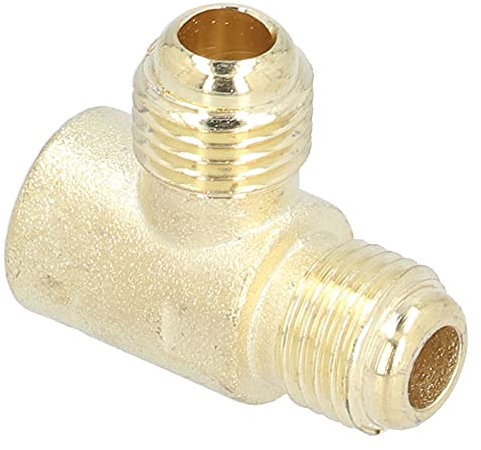 ANKROYU 2 Stück T-Adapter, unidirektionaler Rückschlagventil-Adapter, T-Stück-Adapter mit Gewinde, T-Rohrverschraubung, Luftkompressor-Luftpumpen-Zubehör