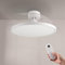 LEDUNI Ventilador con Luz Lámpara LED 36W+DC 22W Ultra Silencioso con Mando a Distancia, funcion Verano e Invierno (Blanco Mate)