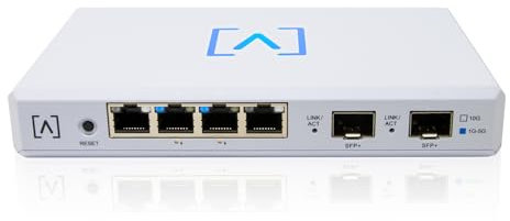 Route10 High-Performance Qualcomm Quad-Core Hardware-Accelerated 10 Gbps VPN Router | 2 10 Gbps SFP+ and 4 2.5 Gbps Ports | Real-Time Stats | 40W PoE+ to Power Alta Labs WiFi Access