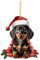 Weihnachtsbaum Tier Anhänger Tannenbaumschmuck Süßer Hund Anhänger Christbaumschmuck Personalisiert Acryl Weihnachten Basteln Winterdeko für Festivals Partydeko Fensterdeko Weihnachtsbäume