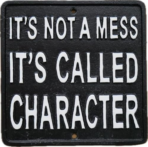IT'S NOT A MESS IT'S CALLED CHARACTER | Humourous Home Sign | Teenagers Bedroom Plaque