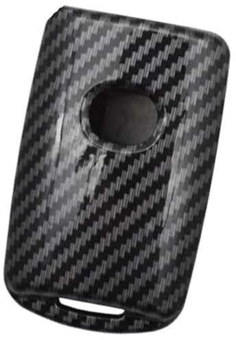 MUEOSI 3 Button Car Key Cover, for Mazda, 3 CX4 CX5 CX8 Alexa Car Replacement 2019 2010 Carbon Fiber Remote Control Shell Case Fob car key shell
