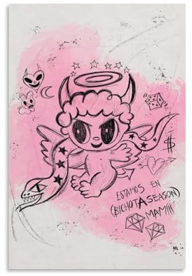 oksdjhrnn Karol G Poster, dekoratives Leinwandposter, Wandkunst, Dekor, Wohnen, modern, Familienschlafzimmer, Dekoration, Poster, 20 x 30 cm, ungerahmter Stil