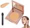 Concealer Augenringe, CC Under Eye Brightener mit Pinsel,Farbiger Ton Undereye Corrector, Unteraugen Farbkorrektor für Make up Tool, Aufhellender und Feuchtigkeitsspendender (Natürliche Farbe)
