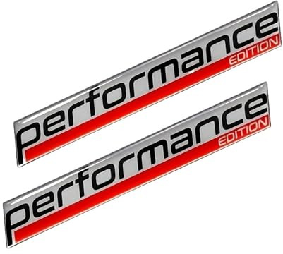 2er-Pack Performance Edition-Abzeichen-Aufkleber, Abzeichen, Aufkleber, Auto, Schwarz, kompatibel mit Auto, Motorrad, LKW, Fahrrad, SUV(Silver)
