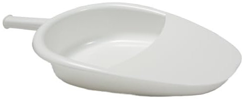MEDICALAB Bettpfanne Made in Italy, Basis Steckbecken für Senioren, Bettlägerige und Behinderte, Tragbare Sterilisierbare Bettpfanne aus Polypropylen, Farbe Weiß