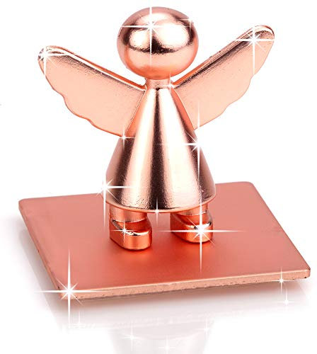 Zettelhalter mit Schutzengel auf magnetischer Gravurplatte in hübscher Geschenkverpackung