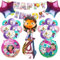 23 Stück Ga-by Geburtstagsdeko 4 Jahre Mädchen, Ga-b Luftballons Geburtstag Set, Geburtstag Party Set, Kindergeburtstag Folienballon mit Happy Birthday Banners für Kindergeburtstag Party