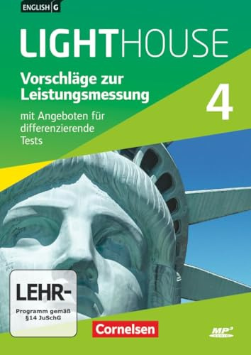 English G Lighthouse|NULL|Allgemeine Ausgabe|Band 4: 8. Schuljahr|Vorschläge zur Leistungsmessung|Mit Angeboten für differenzierende Tests|CD-Extra|Audio-Dateien auch als MP3