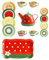 kids Tea Party set Pretend Play Kitchen Party Dessert Cookies Teapot Tray for Girls Boys Style1Tea