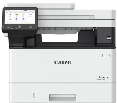 Canon i-SENSYS MF461dw II – 3-in-1 WLAN-Monolaserdrucker – Drucken, Kopieren, Scannen in A4 – 36 Seiten/Min., 100 ipm Scan – Beidseitiger ADF, LCD-Touchscreen – Sicher & nachhaltig – Büro-Drucker