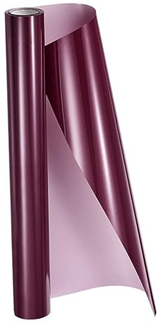 sourcing map HTV Heat Transfer Vinyl 12x8.5ft Roll PU Wine Red | Iron on Vinyl,for All Cutter Machine, Easy to Cut & Weed
