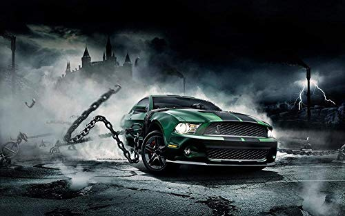 TOSSPER Puzzles für Erwachsene 1000 Teile Mustang Shelby GT Puzzles für Kinder Lernspielzeug Intellektuelles Spiel Geschenk 50x70cm