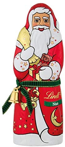 Lindt Santa Claus Nut 125g (Pack of 2) - Hollow Figure Made of Milk Chocolate with Hazelnut splinters