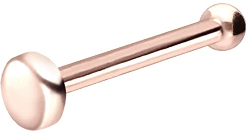 PIERCINGLINE Chirurgenstahl Nasenpiercing Platte Piercing Nase Stecker Roségoldfarben
